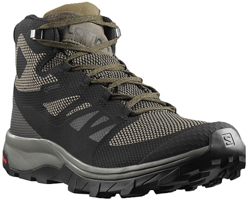 Salomon Outline Mid Gore-Tex 舒適耐磨戶外鞋 黑綠 Lookbook Salomon Outline Mid Gore-Tex 舒適耐磨戶外鞋 黑綠