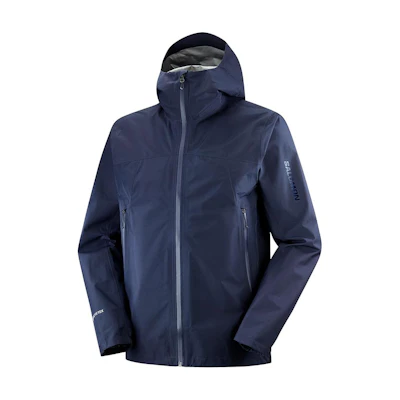 Salomon Outline Waterproof Hard Shell Hiking Jacket - Deep Blue C18355