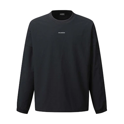 Salomon Oversized Logo Print Crewneck Long-Sleeve Sweatshirt Black LC2579400