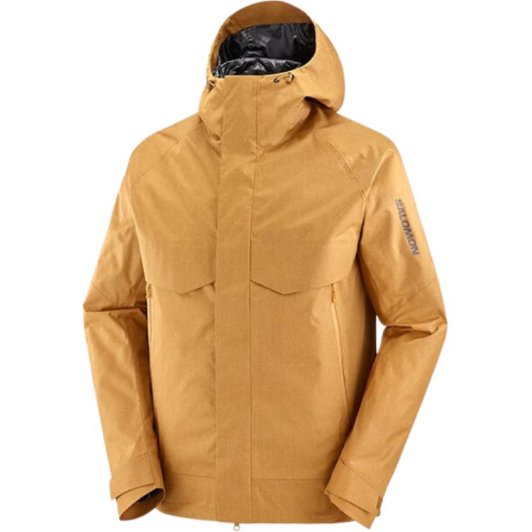 Salomon Patroller 3IN1 Yellow Waterproof Hooded Jacket Coat LC2105500