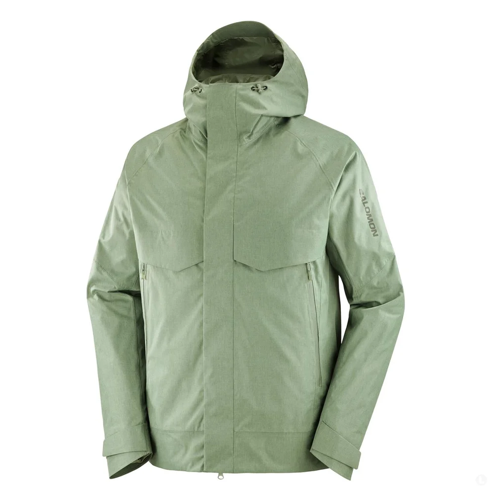 Salomon Patroller Waterproof Windproof Hooded Jacket - Laurel Color LC2105400