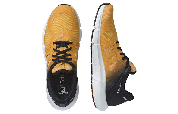 Shop Salomon Predict 2 低幫舒適跑步鞋 黃黑漸變