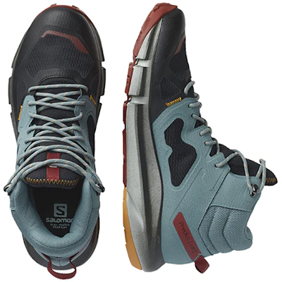 萨洛蒙Predict Hike Mid GTX '黑蓝'登山鞋 416135 Lookbook 萨洛蒙Predict Hike Mid GTX '黑蓝'登山鞋 416135
