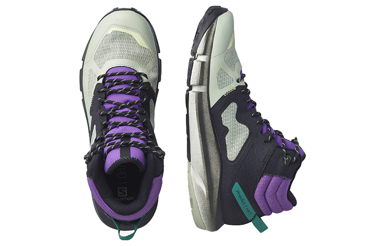 Shop Salomon Predict Hike Mid GTX '灰黑紫' 登山靴 414610