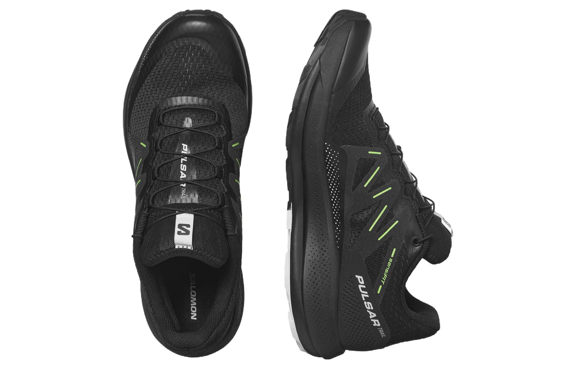 Lookbook Salomon Pulsar Trail '黑绿'越野跑鞋 473852