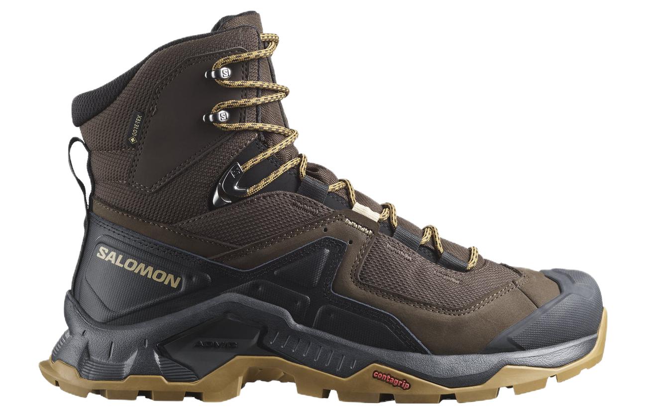 Lookbook SALOMON 萨洛蒙 QUEST ELEMENT 舒適 防滑耐磨 高幫 戶外功能鞋 男款 褐色