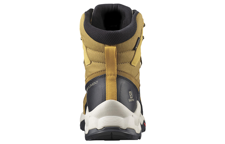 Shop Salomon Quest Element Gore-Tex 舒適耐磨戶外鞋 黑黃