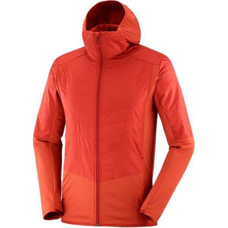 Salomon Red Zip-Up Hoodie Jacket Casual Loose Fit LC2152000