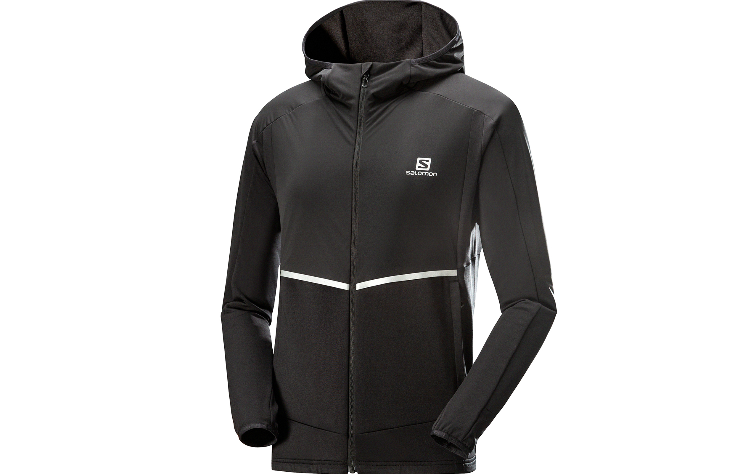 Salomon Rnsw Training Jacket Men Colorblock Hooded Black Jacket C16847