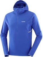 Salomon Sense Aero Hybrid Blue Windproof Waterproof Sweat-Wicking Hoodie LC2290700 Salomon Sense Aero Hybrid Blue Windproof Waterproof Sweat-Wicking Hoodie LC2290700