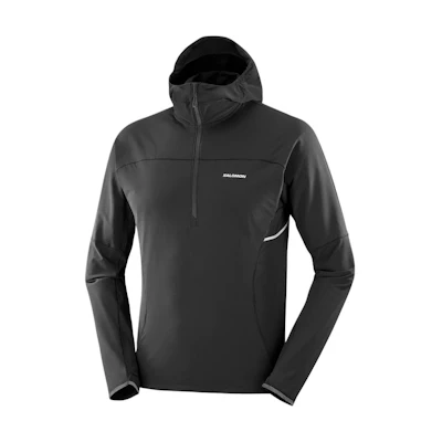 Salomon Sense Aero Hybrid Half-Zip Jacket Black - Soft, Windproof, Waterproof LC2290600