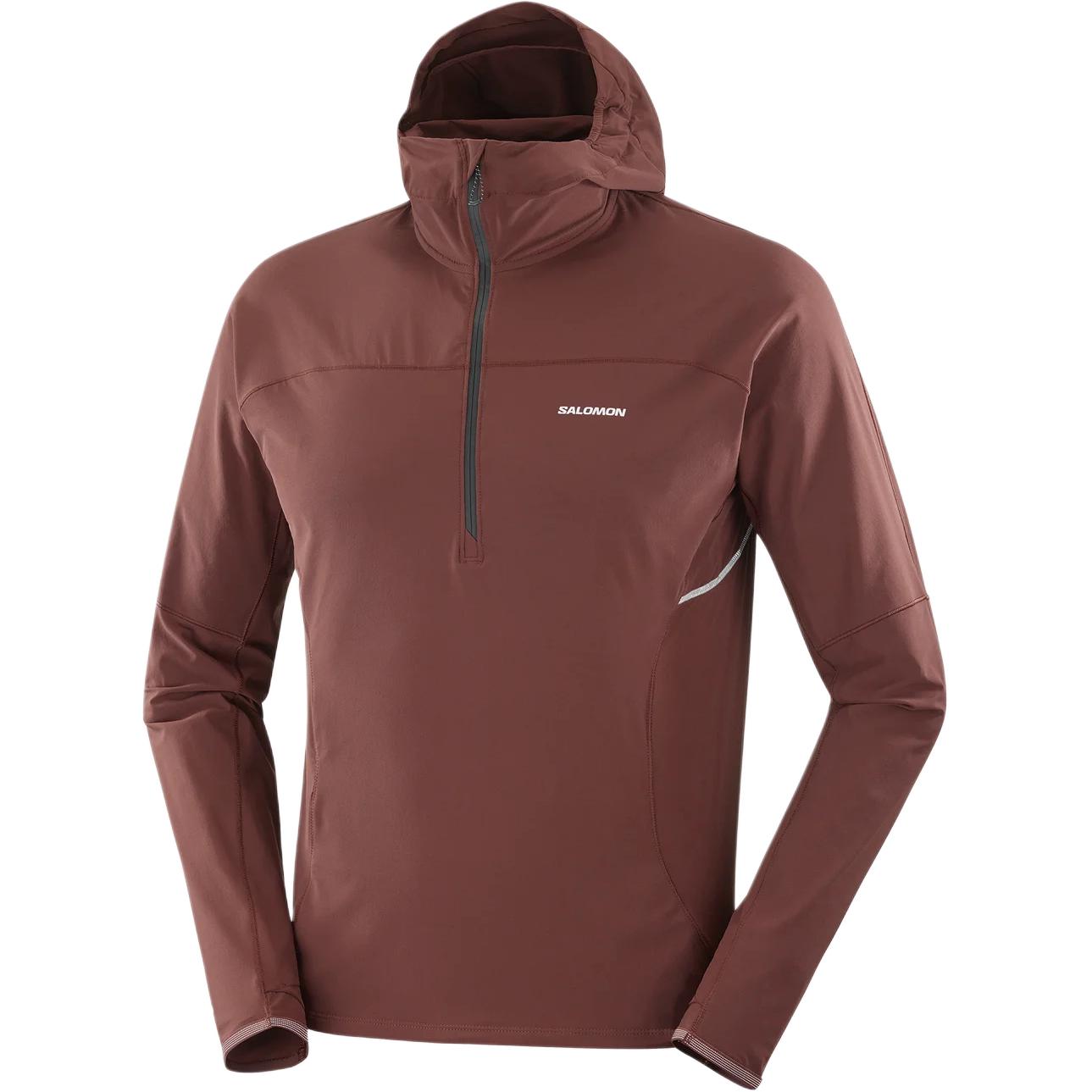 Salomon Sense Aero Hybrid Windproof Waterproof Sweat-Wicking Pullover - Rum Raisin LC2362100