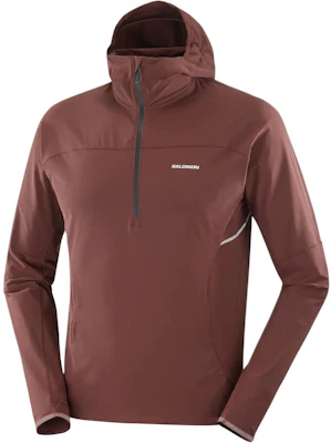 Salomon Sense Aero Hybrid Windproof Waterproof Sweat-Wicking Pullover - Rum Raisin LC2362100 Buy Salomon Sense Aero Hybrid Windproof Waterproof Sweat-Wicking Pullover - Rum Raisin LC2362100