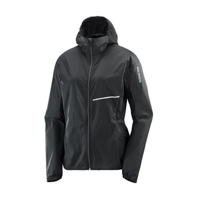 Salomon Sense Aero Wind Solid Hoodie Jacket Unisex - Deep Black C22038