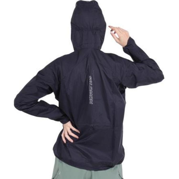 Cheap Salomon Sense Aero Wind Solid Hoodie Jacket Unisex - Deep Black C22038