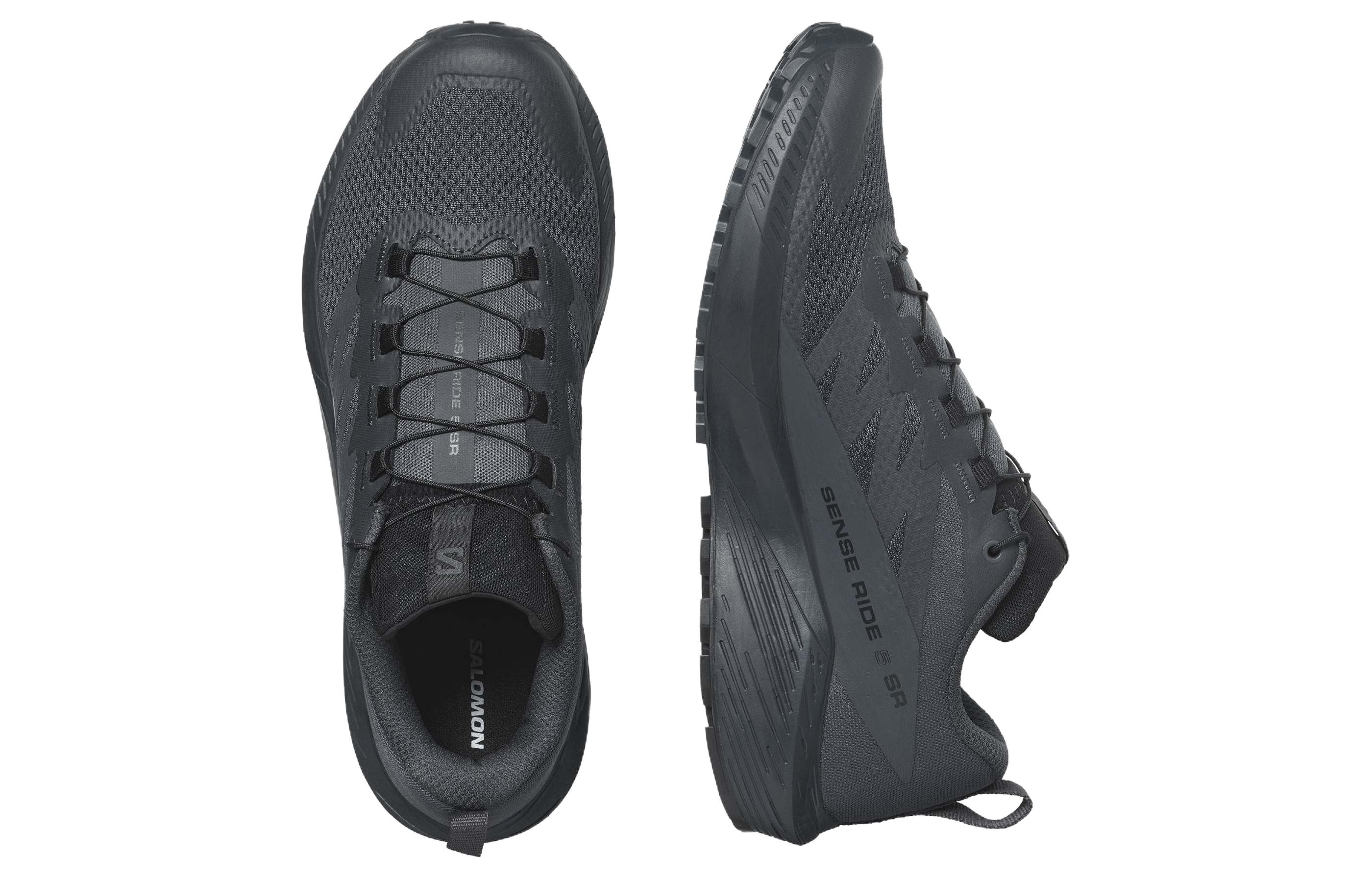 Shop Salomon Sense Ride 5 'Hitam' Sepatu Lari 473777