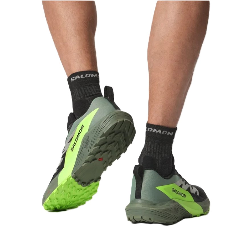 Shop Salomon Sense Ride 5 'Hitam Hijau Gecko' L47311100