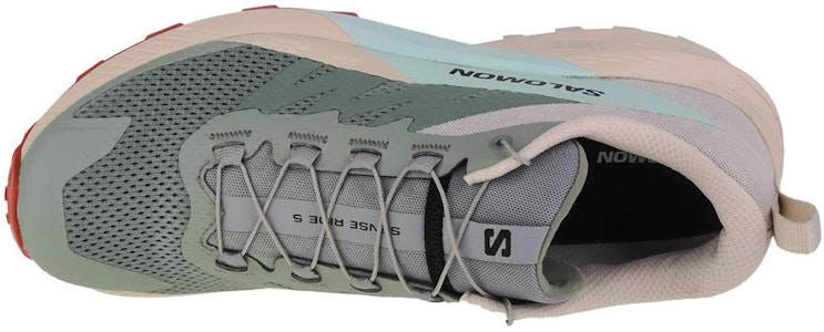 SALOMON薩洛蒙 Sense Ride 5 減震防滑 低筒 跑步鞋 男款 米綠 Lookbook SALOMON薩洛蒙 Sense Ride 5 減震防滑 低筒 跑步鞋 男款 米綠