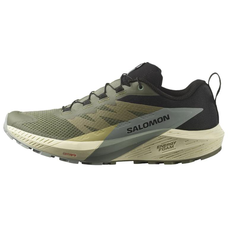 Salomon Sense Ride 5 Green Trail Running Shoes - Comfortable & Durable. L47591700