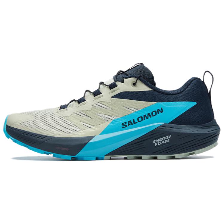 Salomon Sense Ride 5 Running Shoes Beige/Black/Blue - Comfortable & Durable 474585