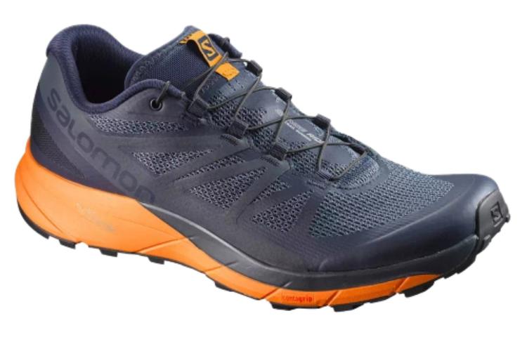 Order Salomon Sense Ride Kasut Lari Jejak 'Navy Blazer Bright Marigold Ombre Blue' L39474300