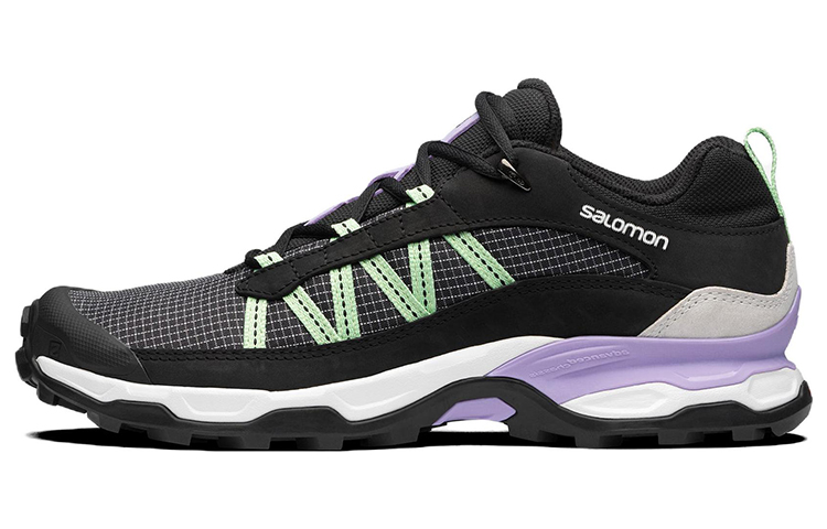 Buy Salomon 低帮皮鞋 '黑色紫色' 414668