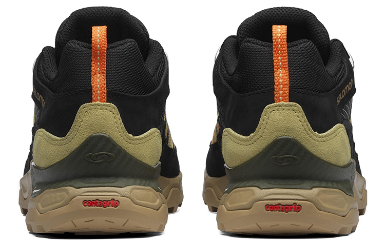 Shop Salomon Shelter Low Leather 舒適耐磨戶外功能鞋 男女同款 黑黃