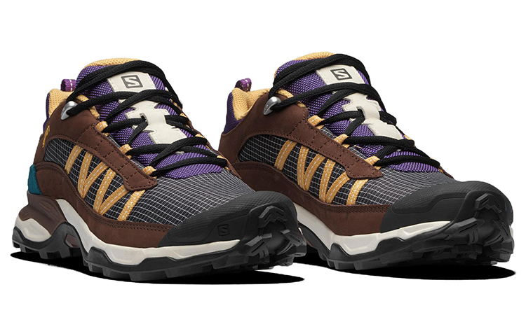 Salomon Shelter Low Leather 'Grey Brown Purple' 圖 2