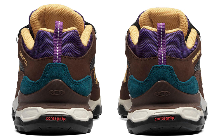 Salomon Shelter Low Leather 'Grey Brown Purple' 圖 4