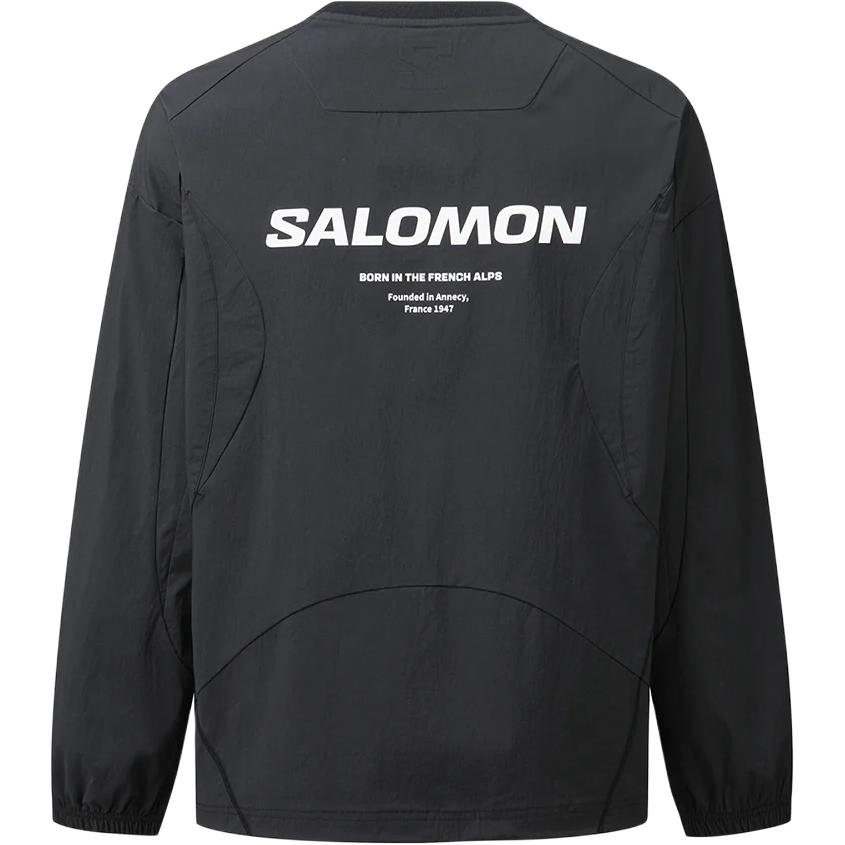 SALOMON Slate Korean Oversized Crewneck Sweatshirt Unisex Black C28029