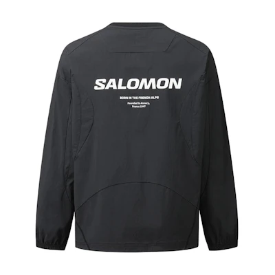 SALOMON Slate Korean Oversized Crewneck Sweatshirt Unisex Black C28029