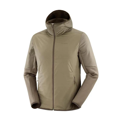Salomon Solid Color Hooded Zip Jacket Light Brown LC2296800