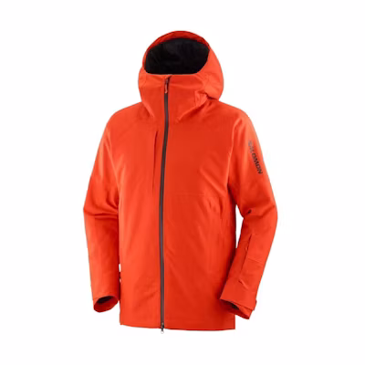Salomon Solid Color Hooded Zip Jacket Orange LC2146000