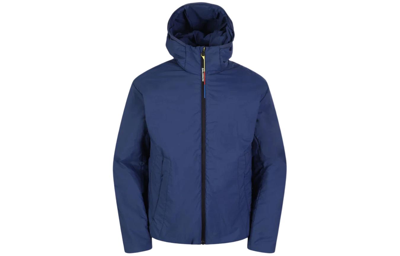Salomon Solid Color Hooded Zip Jacket Unisex - Blue LC2347300
