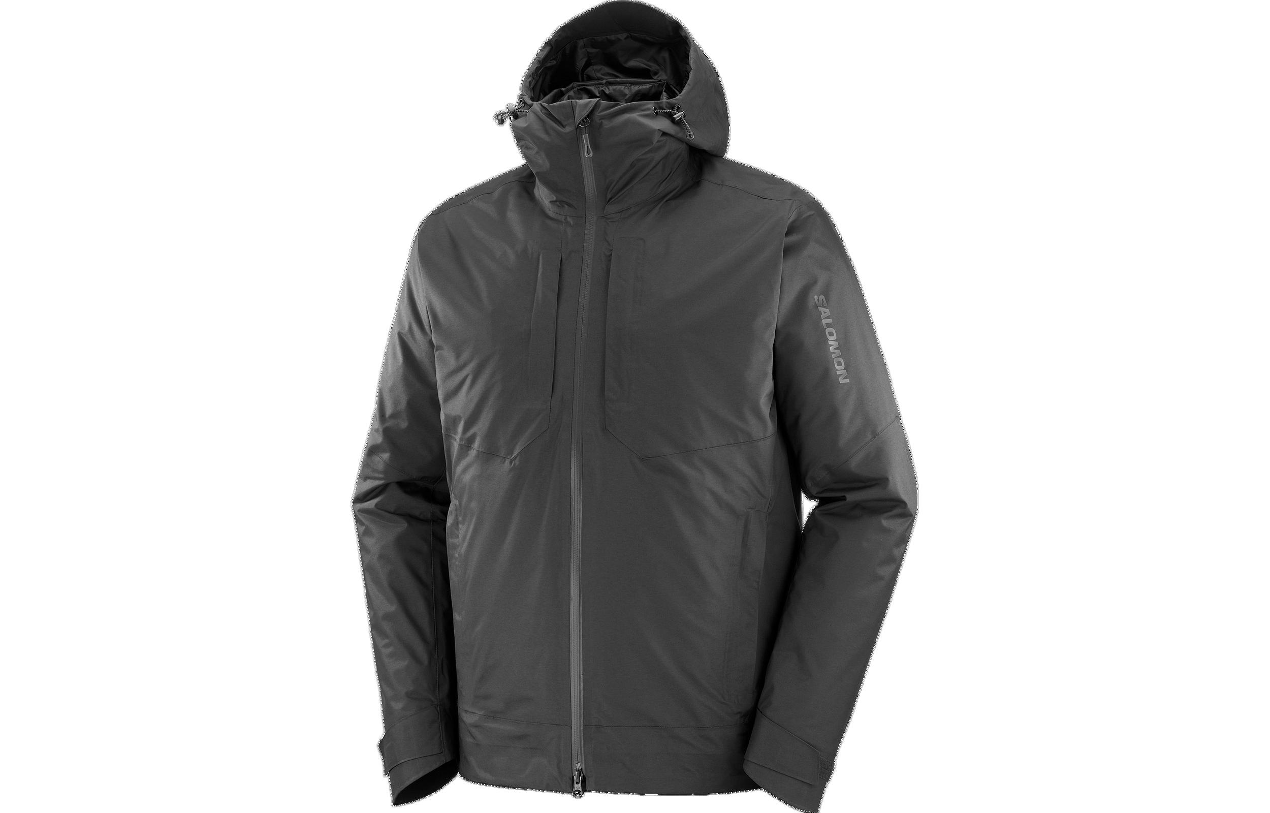 Salomon Solid Color Zip Hoodie Jacket - Gray LC2104900