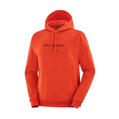 Salomon Solid Letter Logo Hoodie Orange Long Sleeve LC2230400