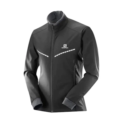 Salomon Solid Windproof Waterproof Softshell Jacket Black 397158