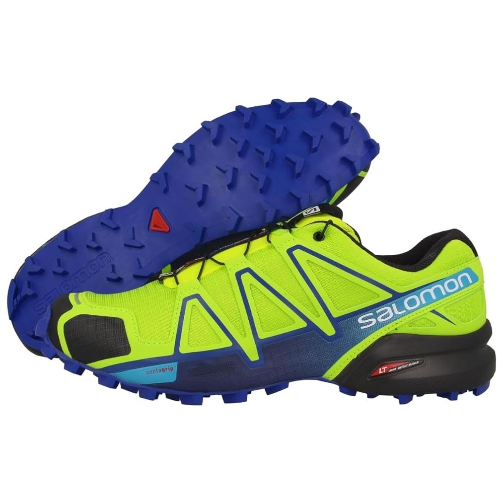 Shop Salomon Speedcross 4 輕便耐磨戶外功能鞋 黃藍