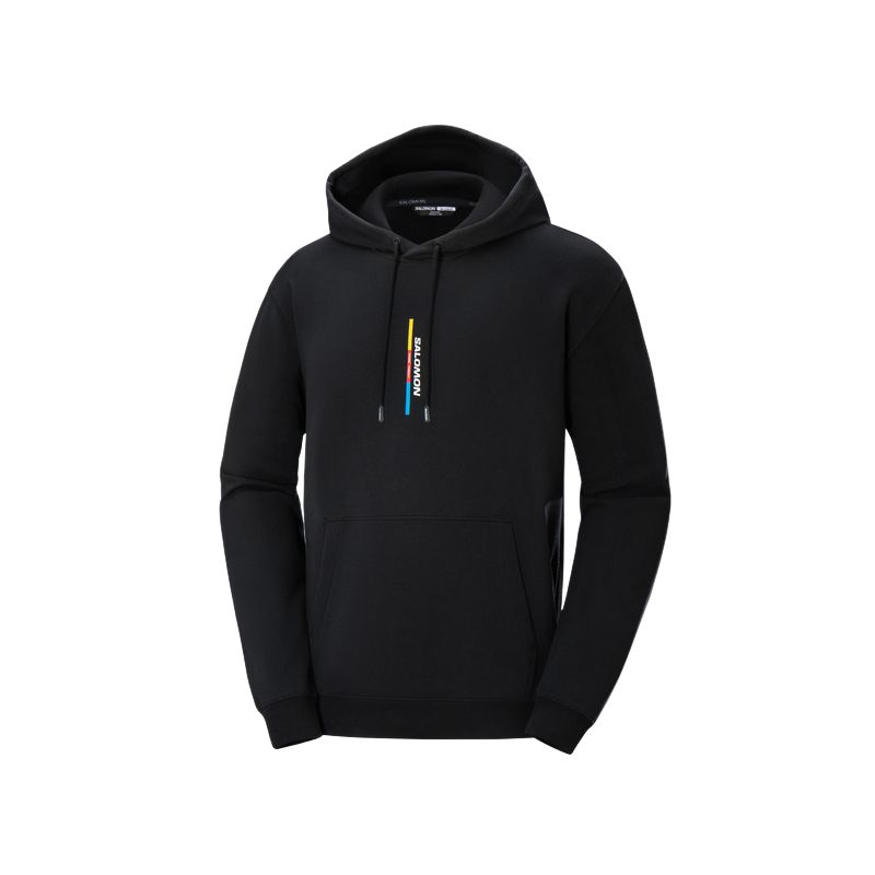 Salomon Sportstyle Race Flag Pride HD Black Pullover Hoodie C25412
