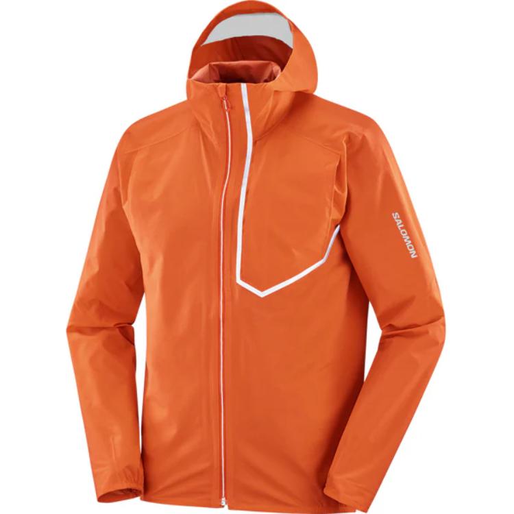 Salomon Striped Zip Hoodie Jacket Orange LC2271700