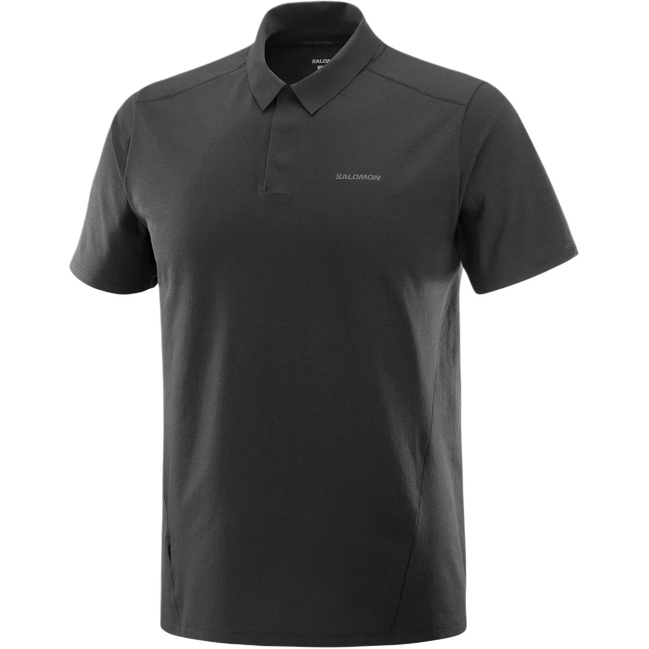 Salomon Trackline Soft Breathable Polo Shirt - Black LC2439400