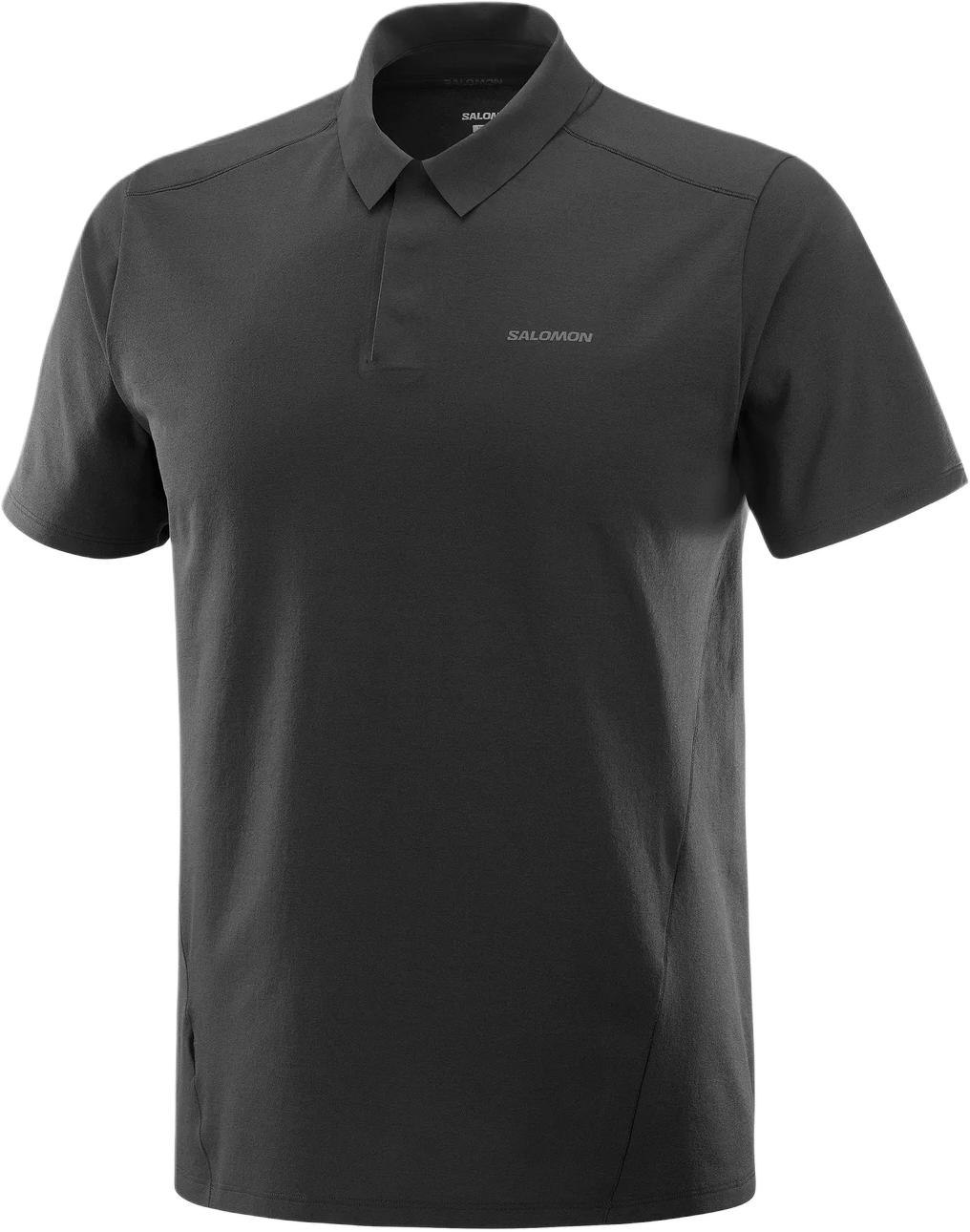 salomon-trackline-soft-breathable-polo-shirt-black-lc-2439400