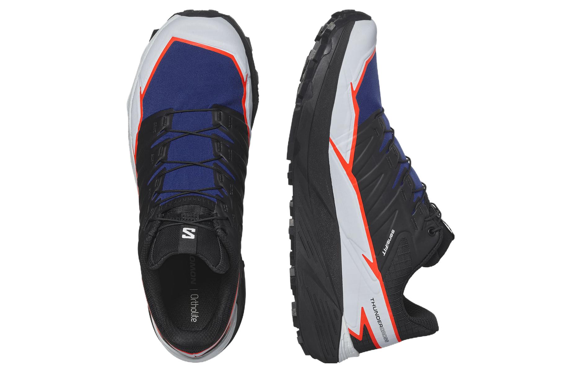 Shop Salomon 越野跑鞋 舒适运动防滑耐用低帮 黑蓝配色 472961