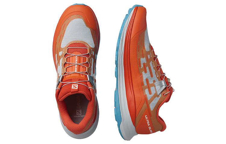 Shop Salomon Ultra Glide 蓝橙配色跑鞋 414309