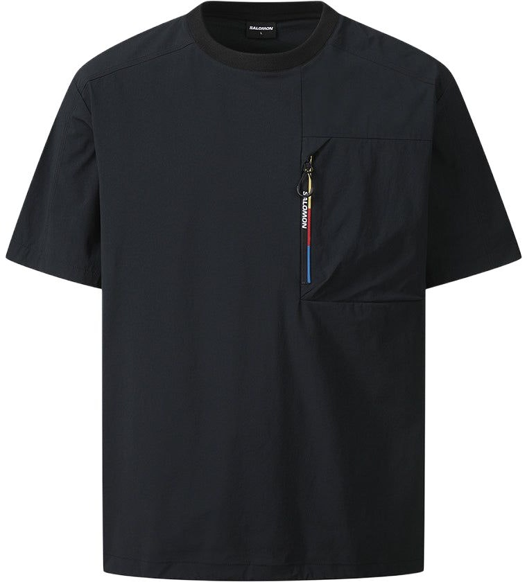 salomon-uni-blast-series-black-unisex-casual-loose-fit-t-shirt-c28133