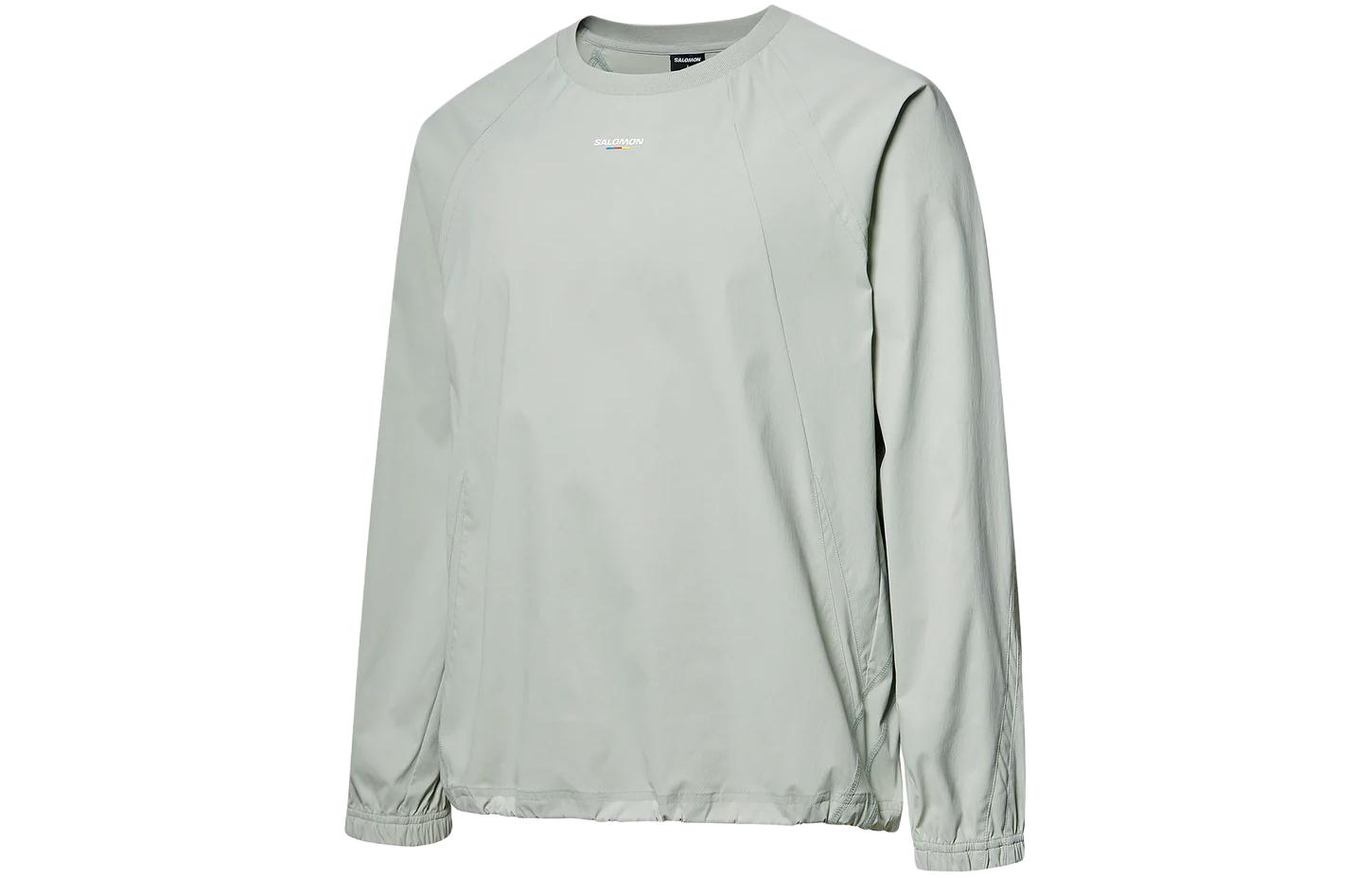 Shop Salomon UNI Race Flag 圓領衫 淺綠 男女寬鬆版型 LC2393900