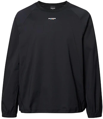 Salomon Unisex Black Crewneck Pullover Loose Fit Long Sleeve Sweatshirt S241001STW12 Buy Salomon Unisex Black Crewneck Pullover Loose Fit Long Sleeve Sweatshirt S241001STW12