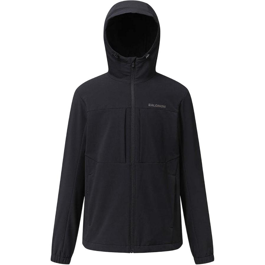 Salomon Unisex Black Full Zip Hooded Jacket LC2563000