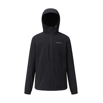 Salomon Unisex Black Full Zip Hooded Jacket LC2563000