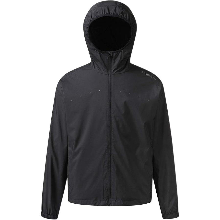 Salomon Unisex Black Letter Print Hoodie Zip-Up Jacket Long Sleeve Outerwear LC2554100